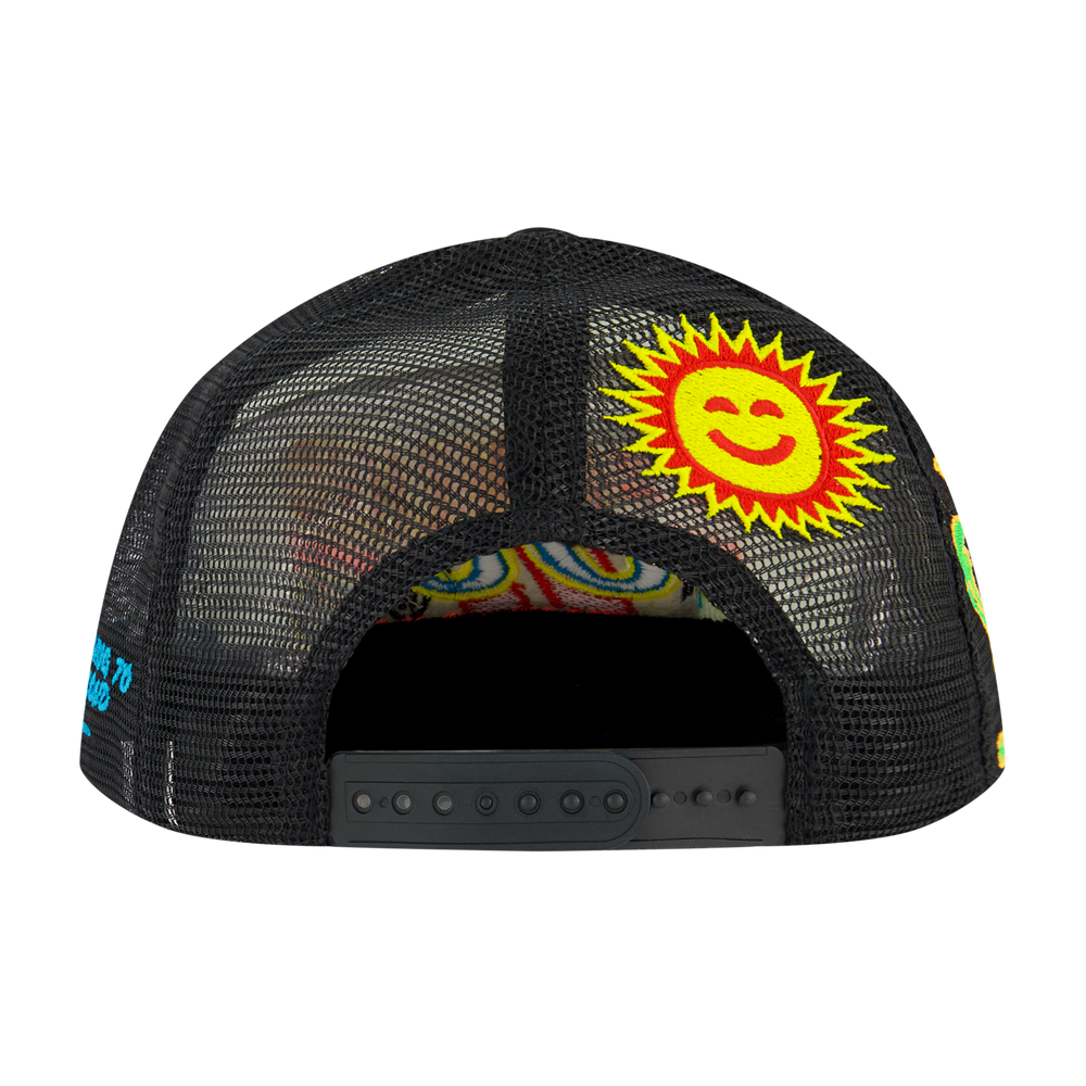 RL Racing Disco White/Black Trucker Hat | Rolling Loud