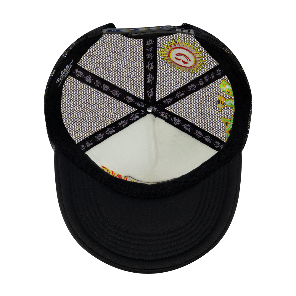 RL Racing Disco White/Black Trucker Hat | Rolling Loud