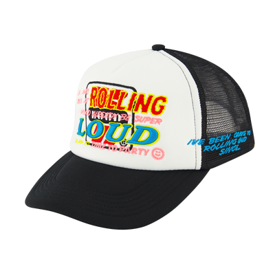 RL Racing Disco White/Black Trucker Hat