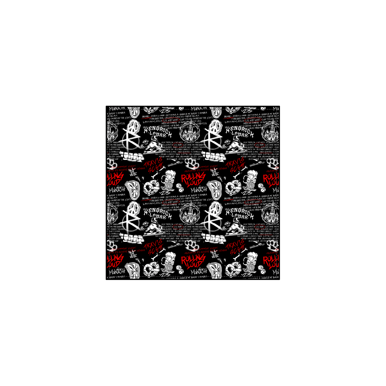 RL Munich 23 Scribe Black Bandana