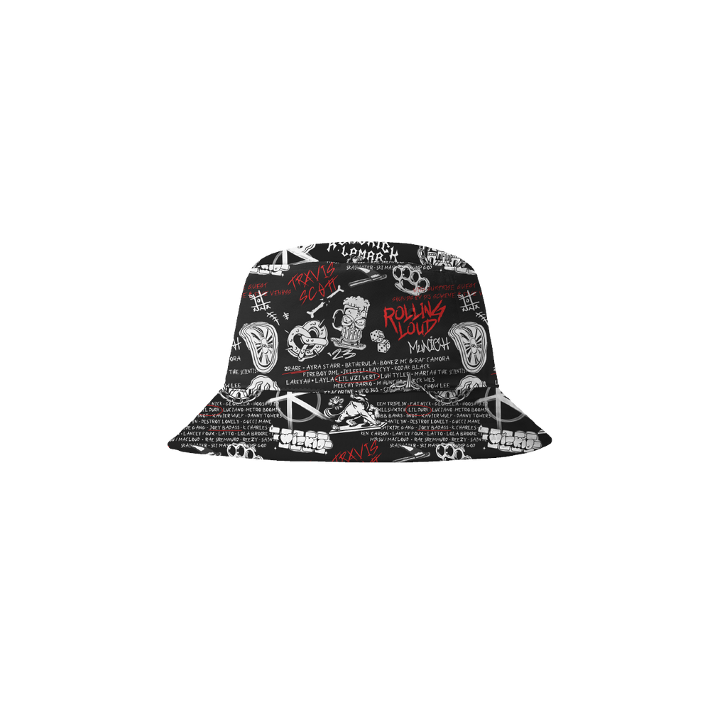 RL Munich 23 Scribe Black Bucket Hat