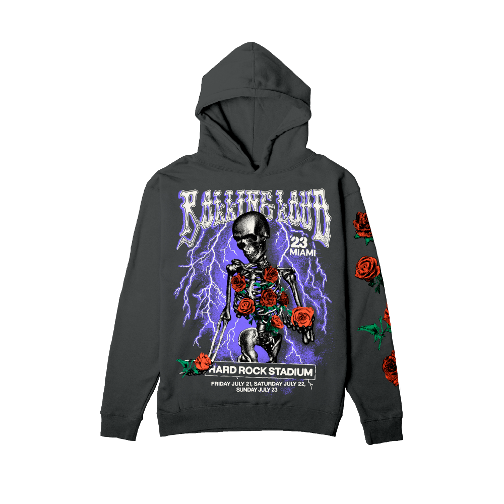 RL Miami 23 Secret Kingdom Vintage Black Lineup Hoodie | Rolling Loud