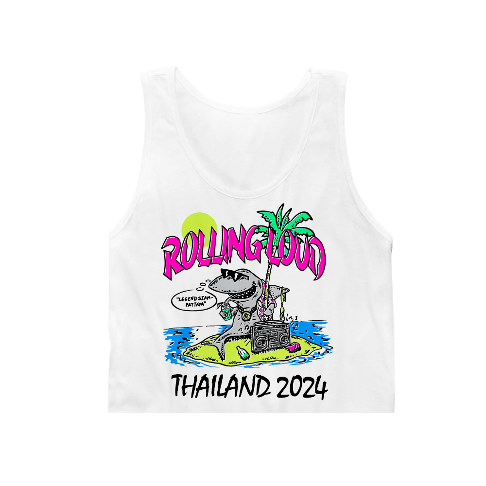 RL Thailand 24 Shark Bait White Crop Tank