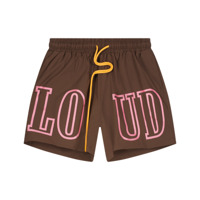 RL Loud Brown Nylon Shorts