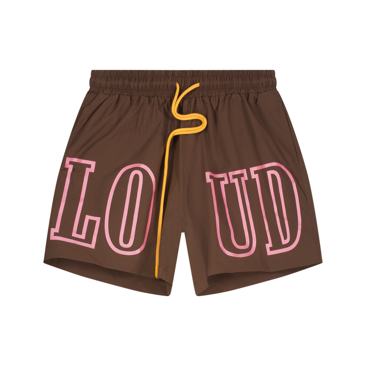 RL Loud Brown Nylon Shorts