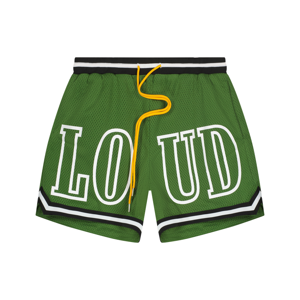 RL Loud Green Mesh Shorts