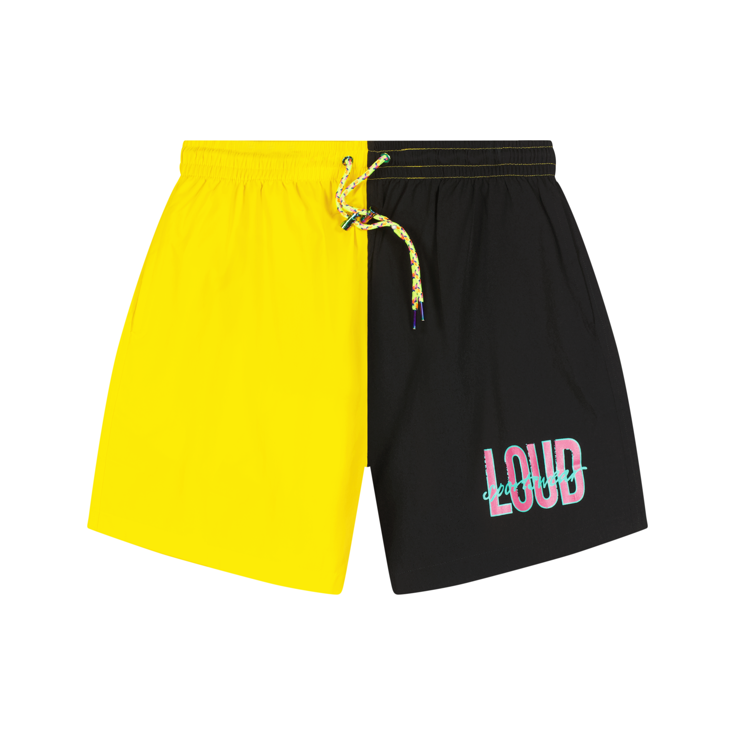 RL Loud Yellow/Black Split Shorts