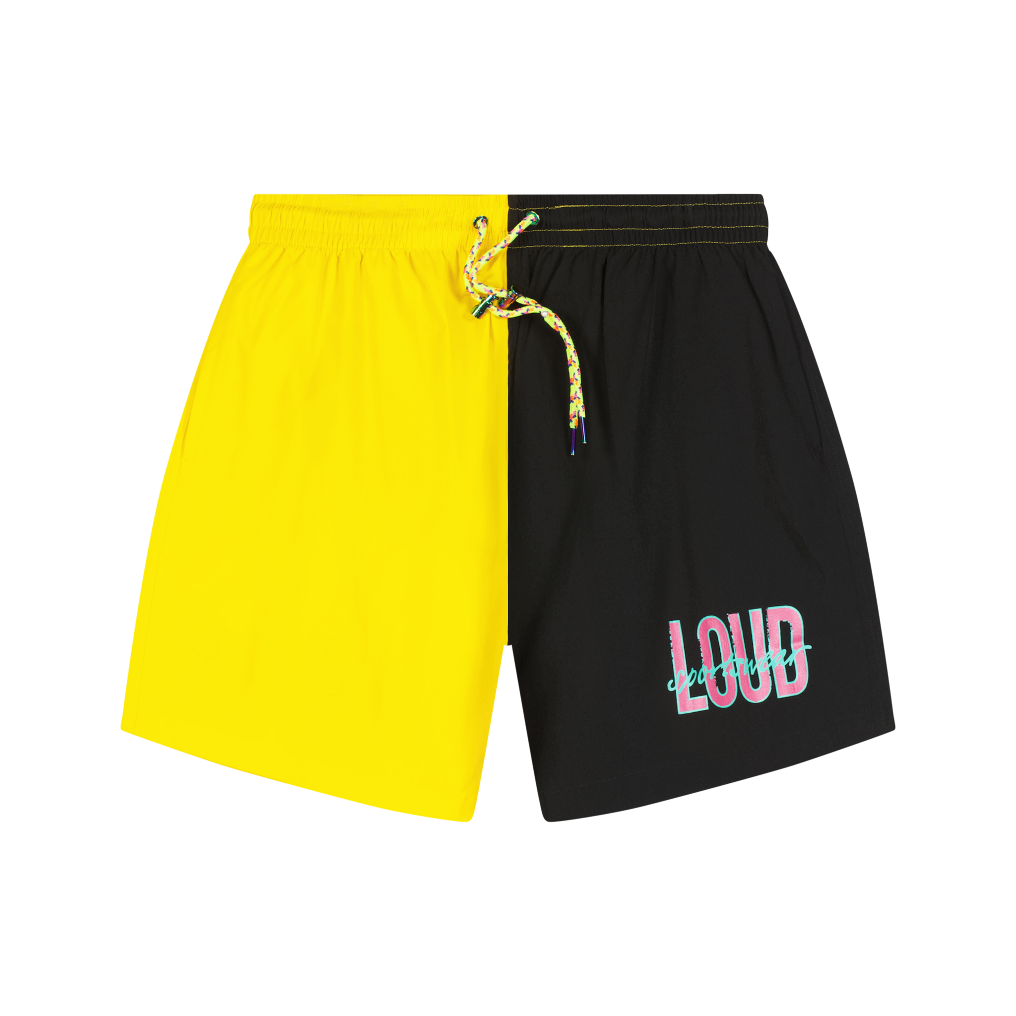 RL Loud Yellow/Black Split Shorts