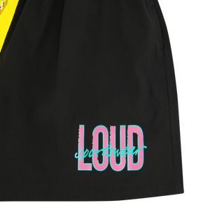 RL Loud Yellow/Black Split Shorts