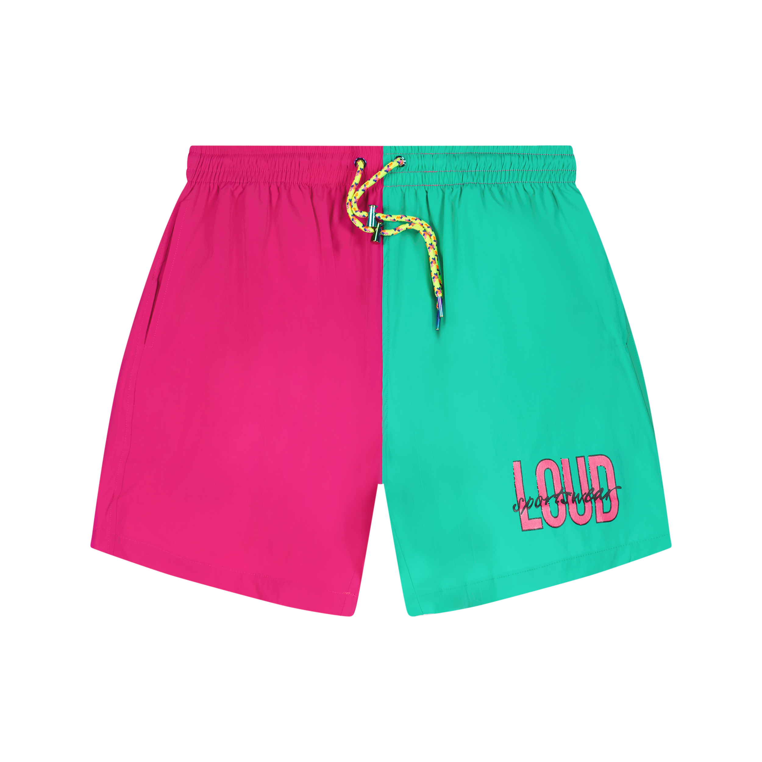 RL Loud Pink/Teal Split Shorts