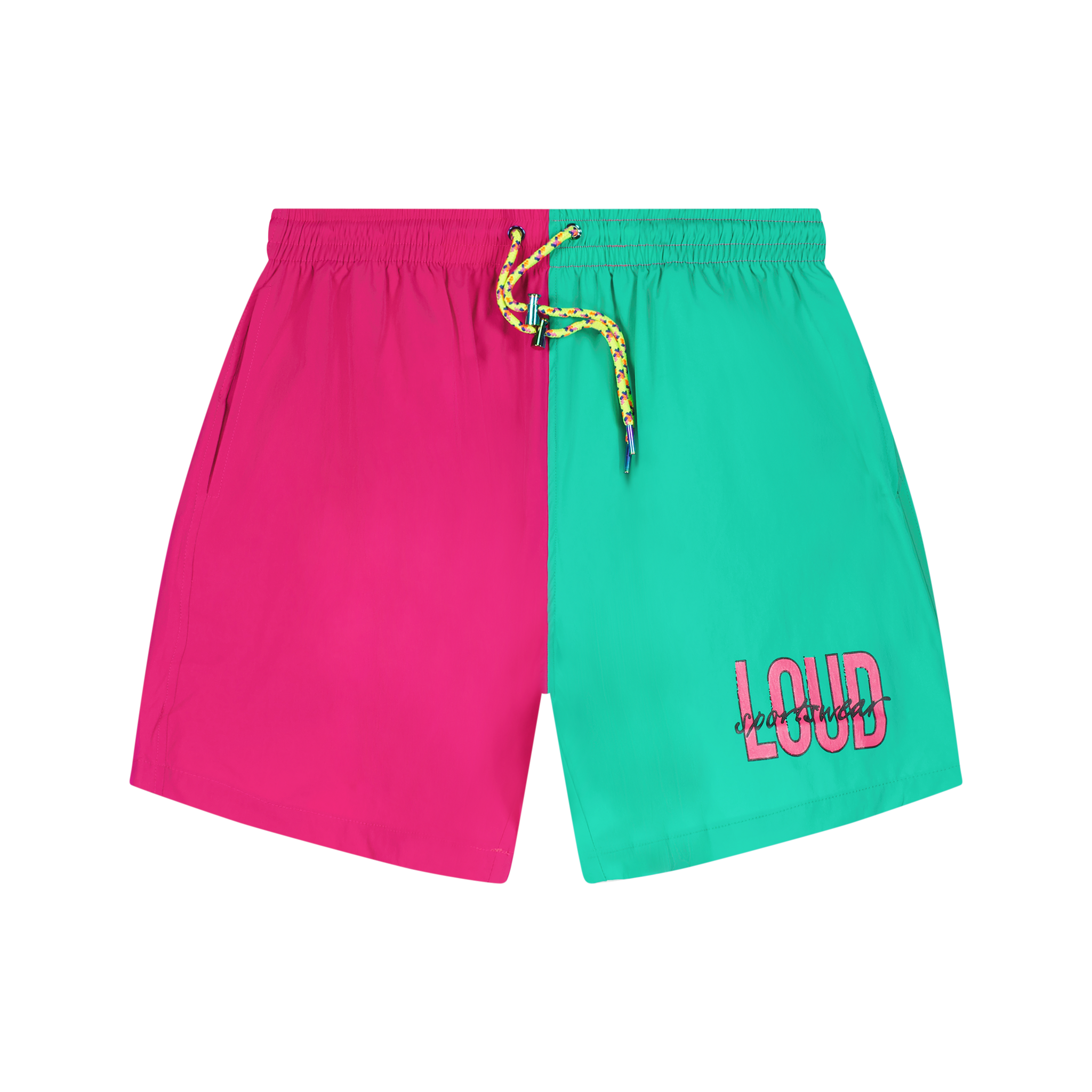 RL Loud Pink/Teal Split Shorts