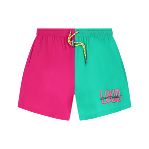 RL Loud Pink/Teal Split Shorts