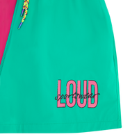 RL Loud Pink/Teal Split Shorts