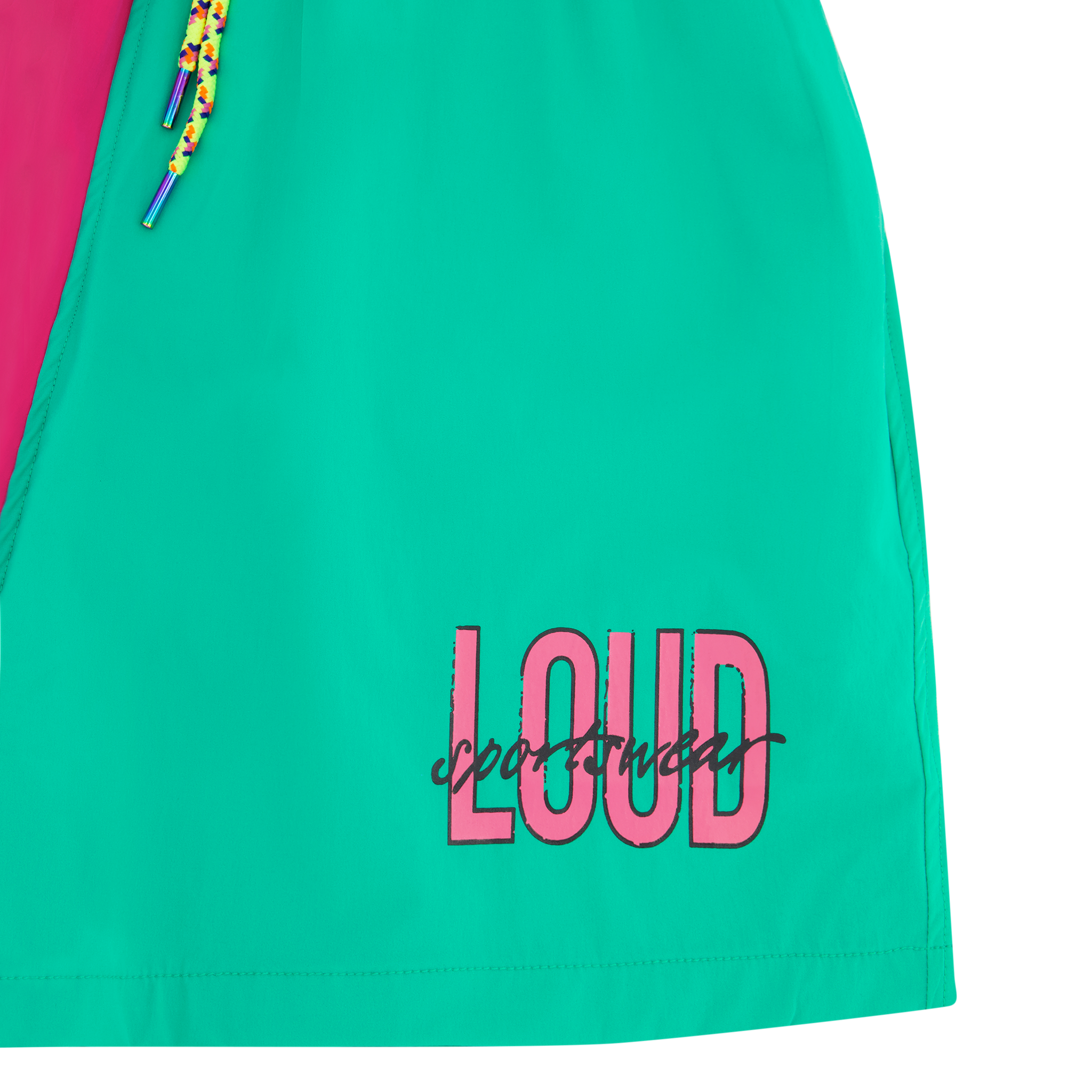 RL Loud Pink/Teal Split Shorts