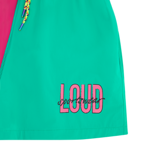 RL Loud Pink/Teal Split Shorts