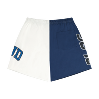 Service Dept. Split Cream and Blue Shorts