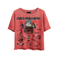 Sketched Bling Distress Red Tee