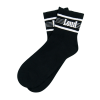 RL Stripe Black Quarter Socks