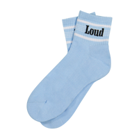 RL Stripe Baby Blue Quarter Socks