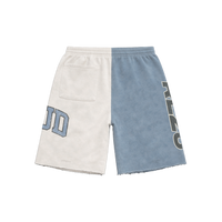 Service Dept. Split Cream and Blue Shorts