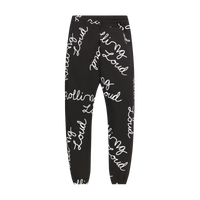 AOP Script Sweatpants Black