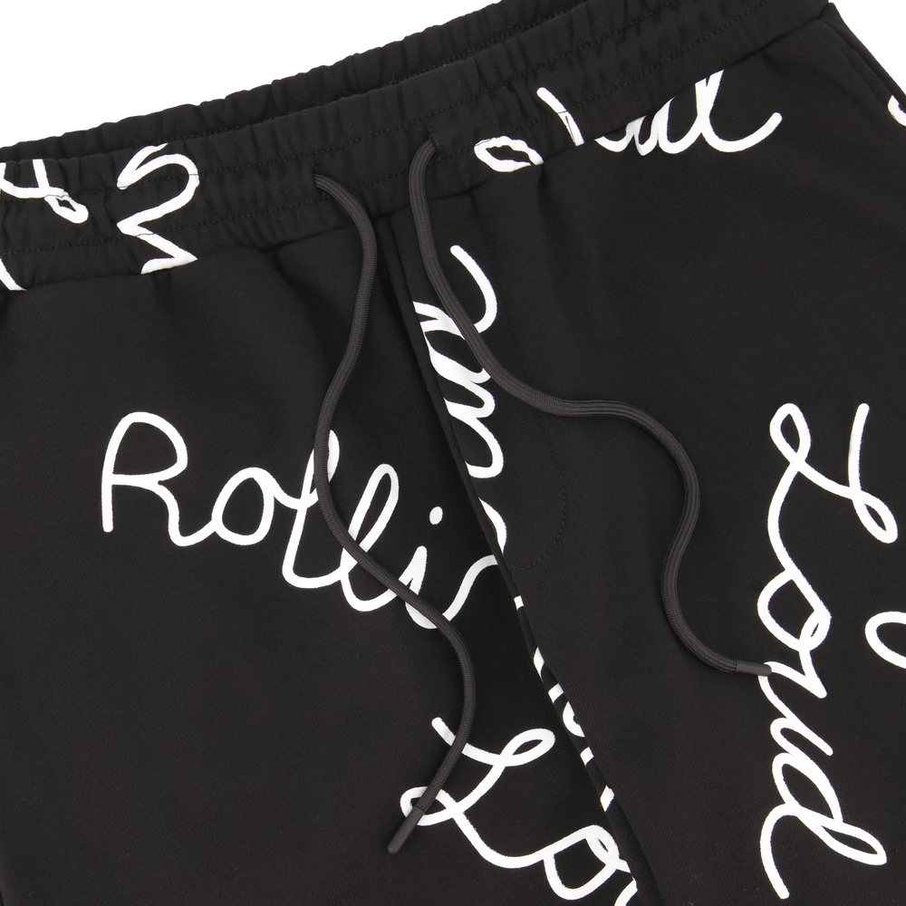 AOP Script Sweatpants Black