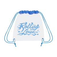 Logo  Clear Blue Cinch Bag - Festival Approved