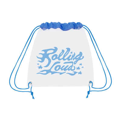 Logo  Clear Blue Cinch Bag - Festival Approved