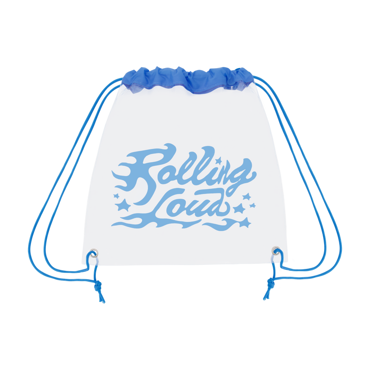 Logo  Clear Blue Cinch Bag - Festival Approved