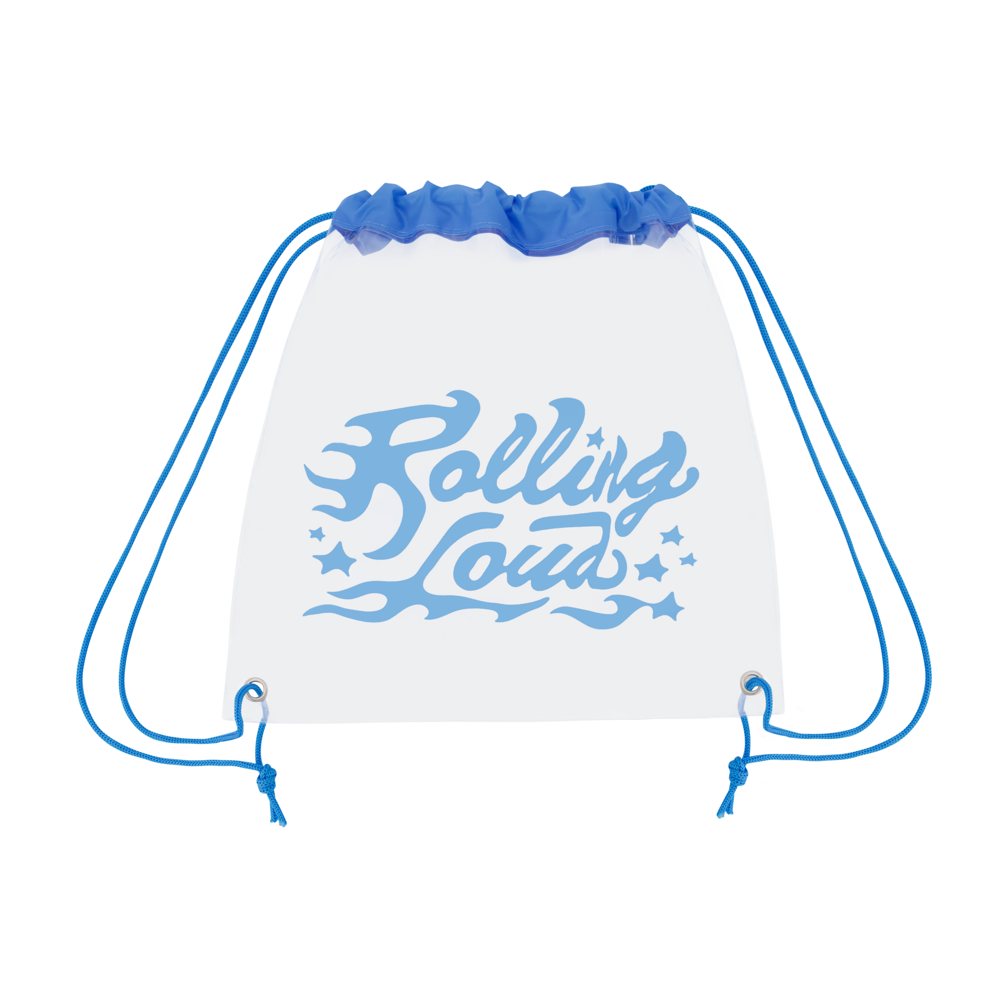 Logo  Clear Blue Cinch Bag - Festival Approved
