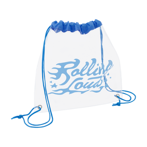 Logo  Clear Blue Cinch Bag - Festival Approved