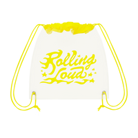 Logo  Clear Yellow Cinch Bag - Festival Approved