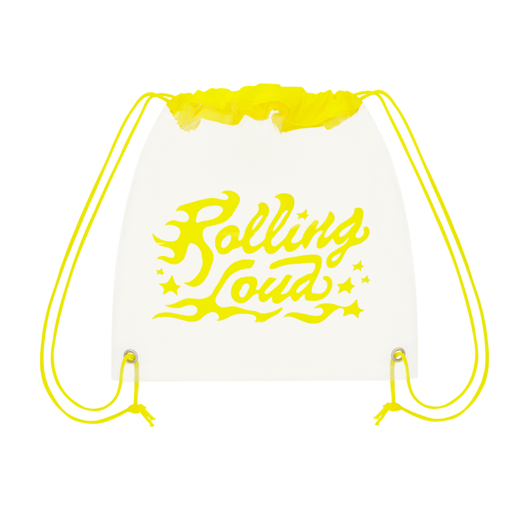 Logo  Clear Yellow Cinch Bag - Festival Approved