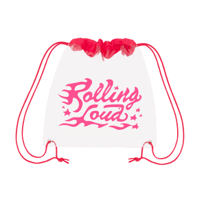 Logo  Clear Pink Cinch Bag - Festival Approved