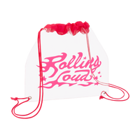 Logo  Clear Pink Cinch Bag - Festival Approved