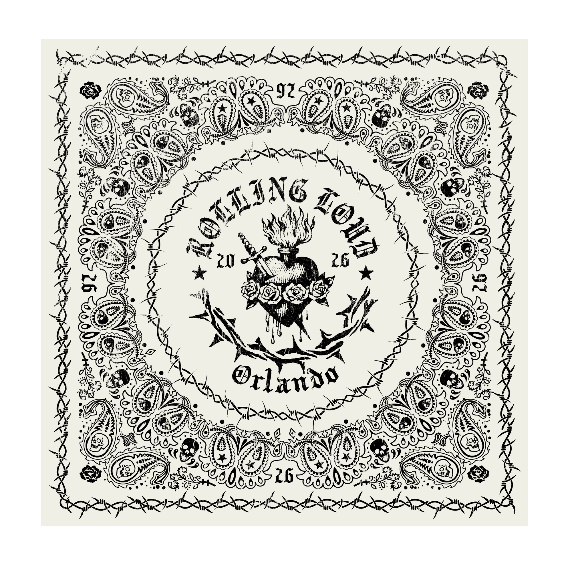 Sacred Heart Orlando 26 White Bandana