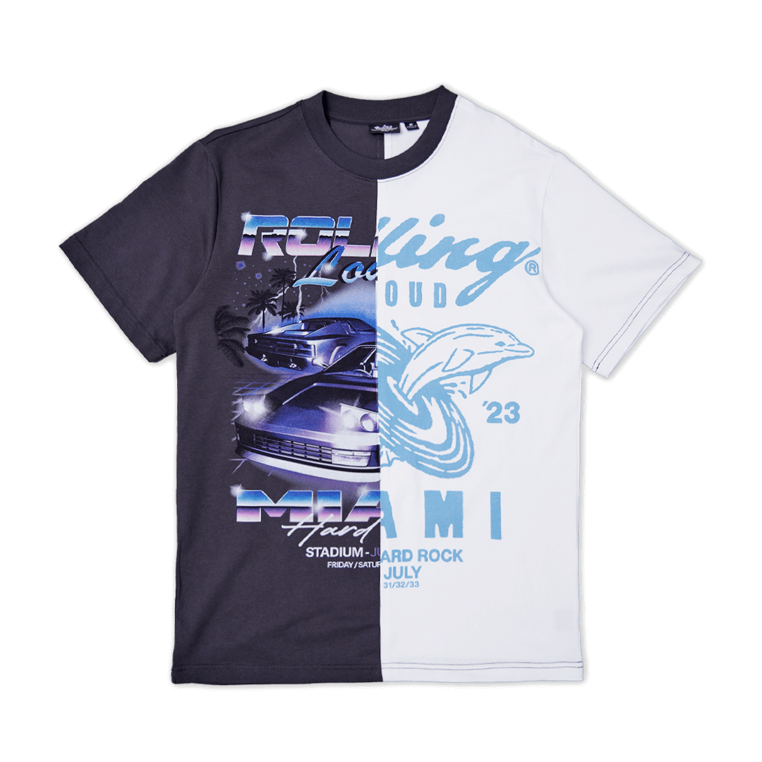 RL Miami 23 Takes Two Split Grey/White Tee
