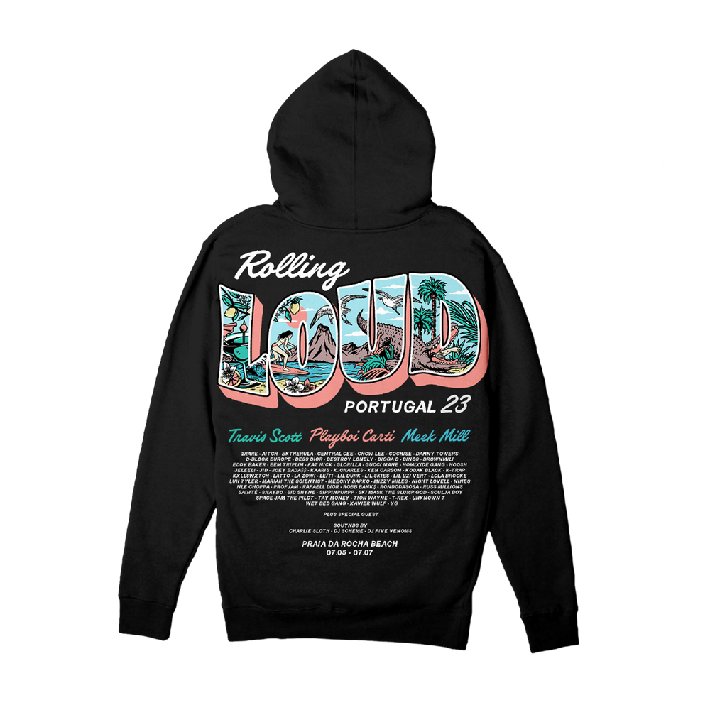 RL Portugal 23 Travel Loud Black Lineup Hoodie