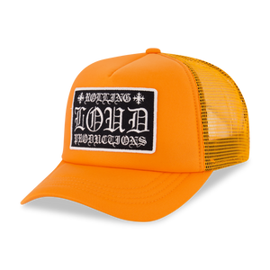 Loud Hearts Orange Trucker Hat