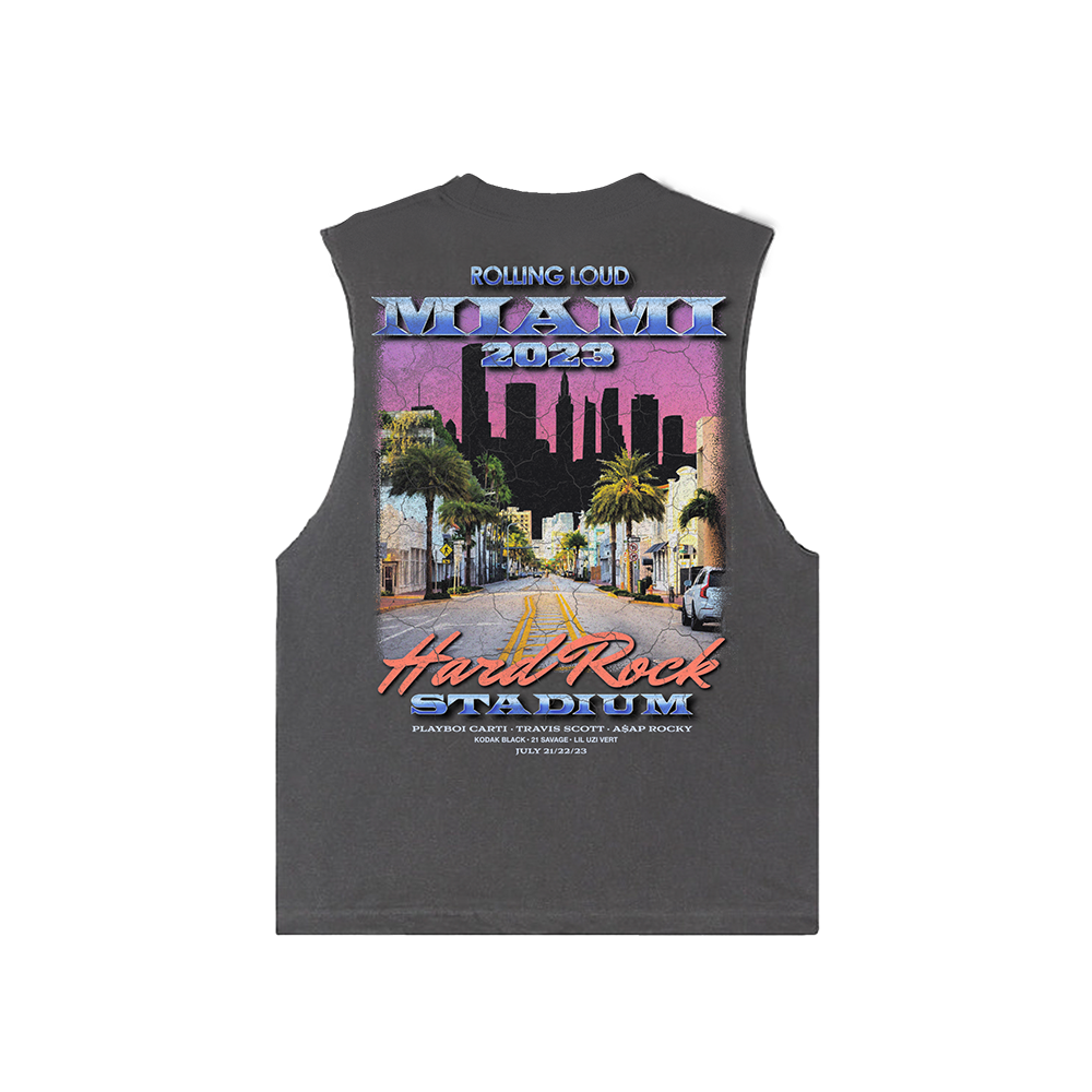 RL Miami 23 Vice Washed Black Sleeveless Tee