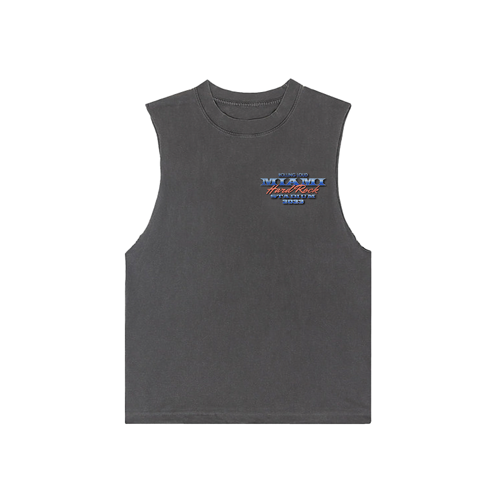 RL Miami 23 Vice Washed Black Sleeveless Tee
