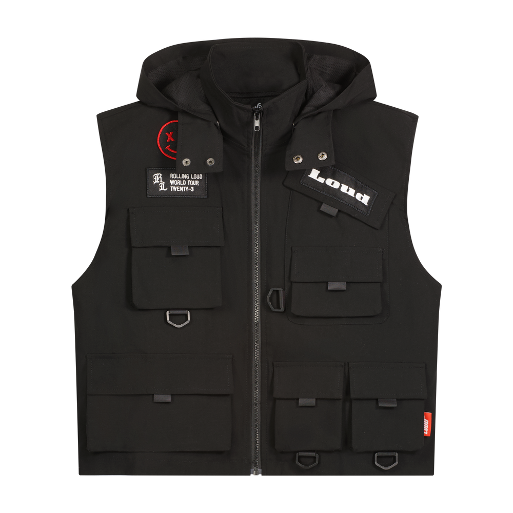 RL Festival Vest Black w/ Removable Hood