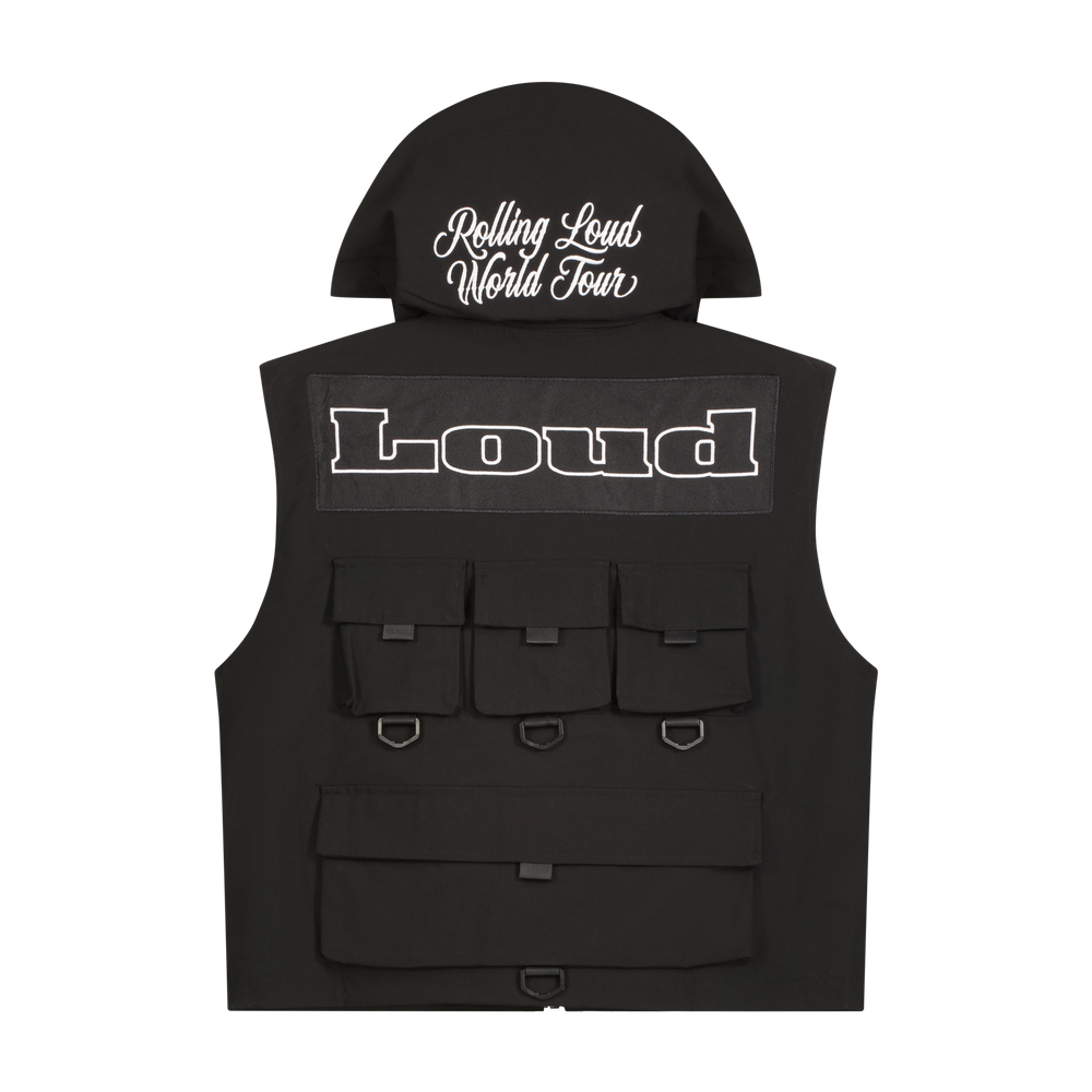 RL Festival Vest Black w/ Removable Hood