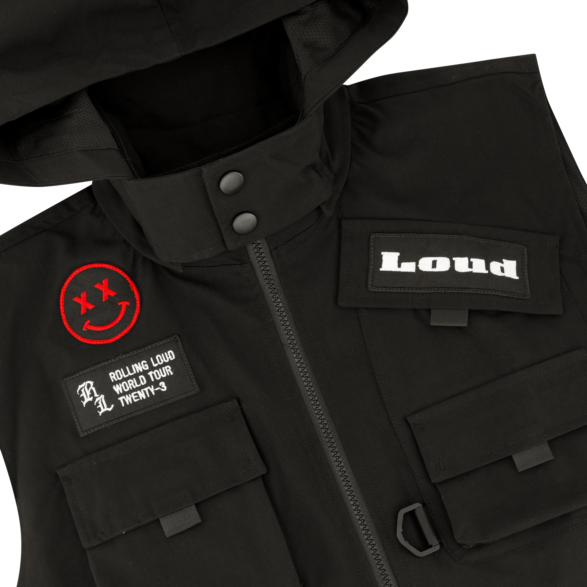 RL Festival Vest Black w/ Removable Hood