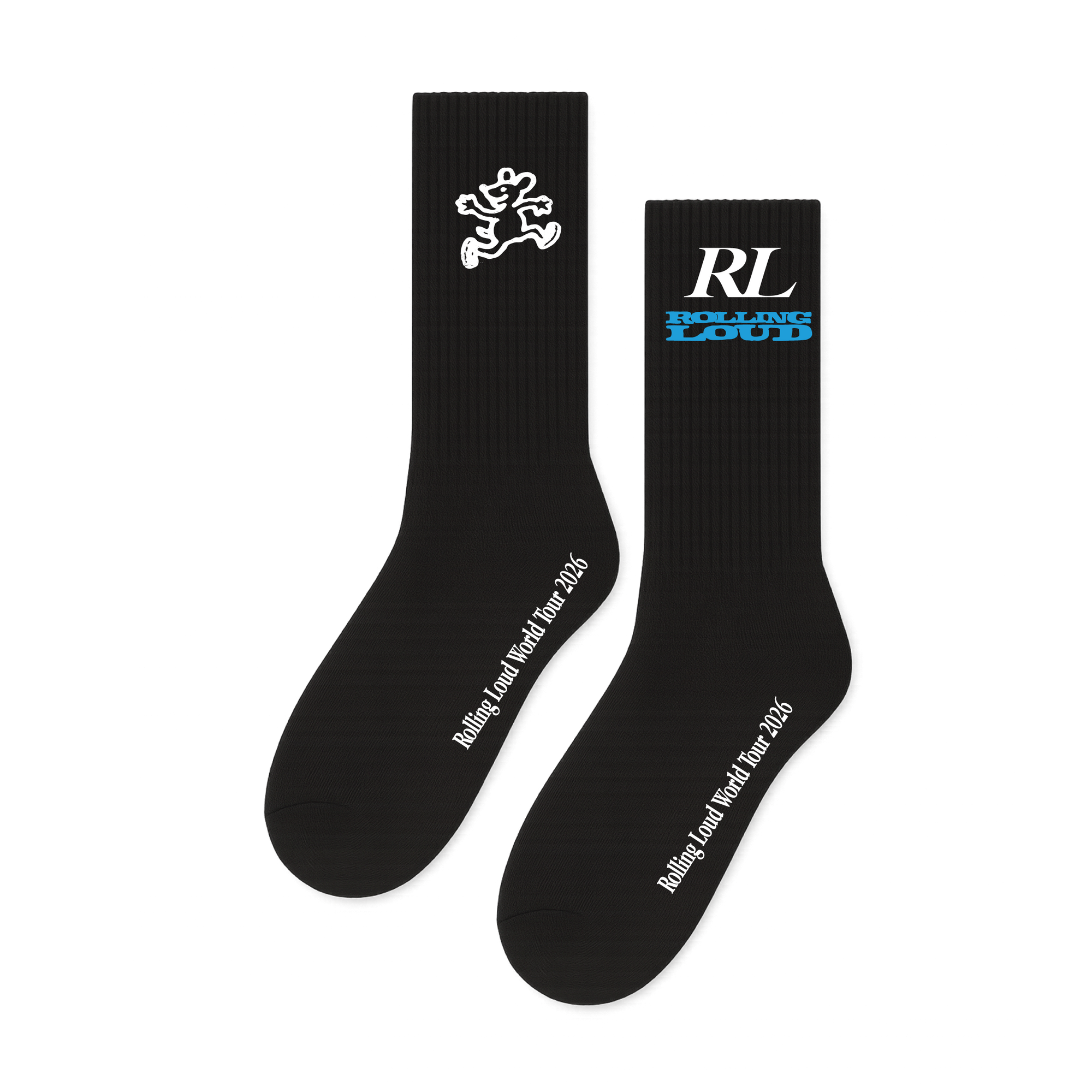 Worldtour 26 Mouse Black Crew Sock