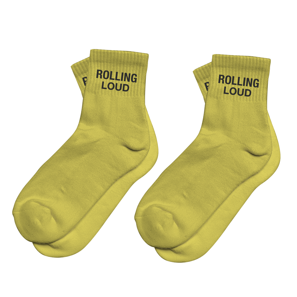 RL Classic Highlighter Yellow Quarter Socks