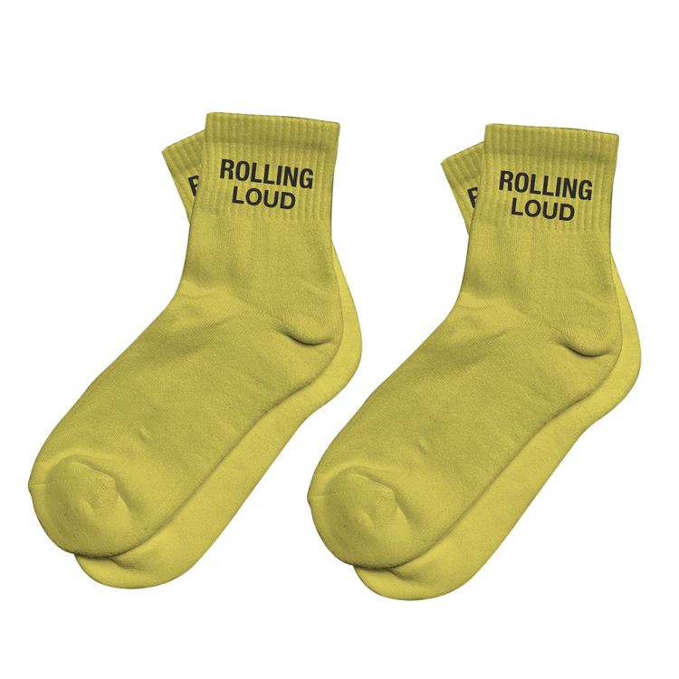 RL Classic Highlighter Yellow Quarter Socks