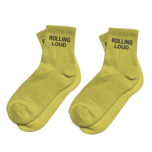 RL Classic Highlighter Yellow Quarter Socks
