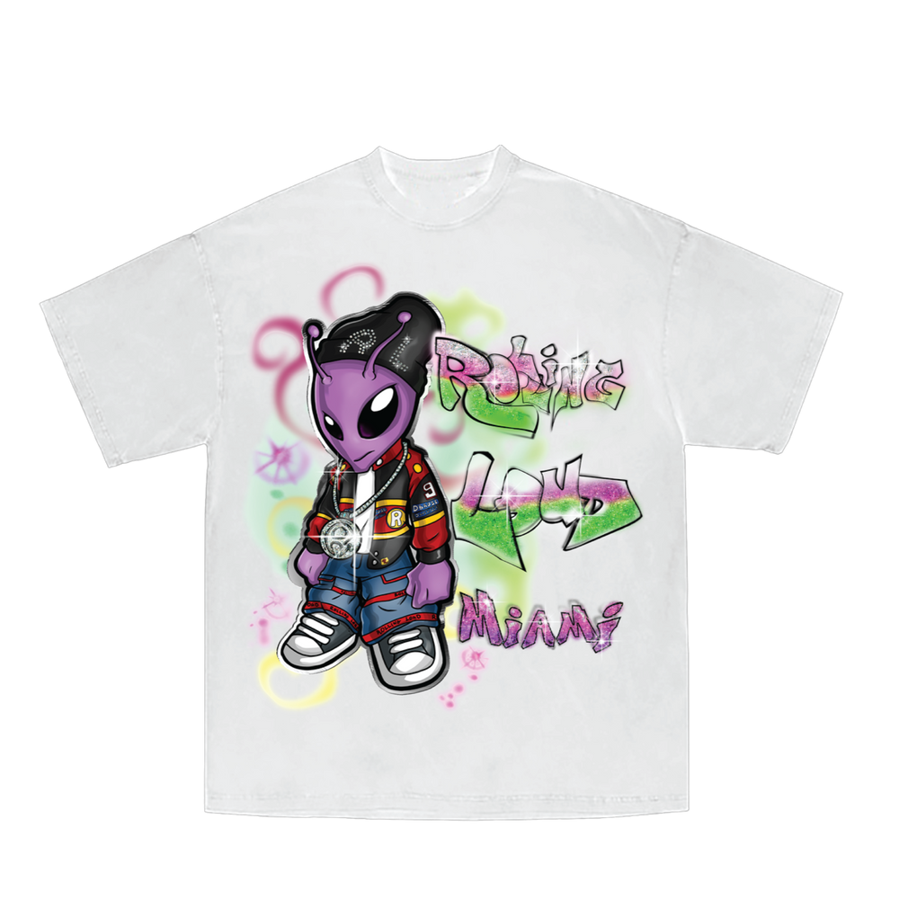 RL Miami Alien Guy White Tee