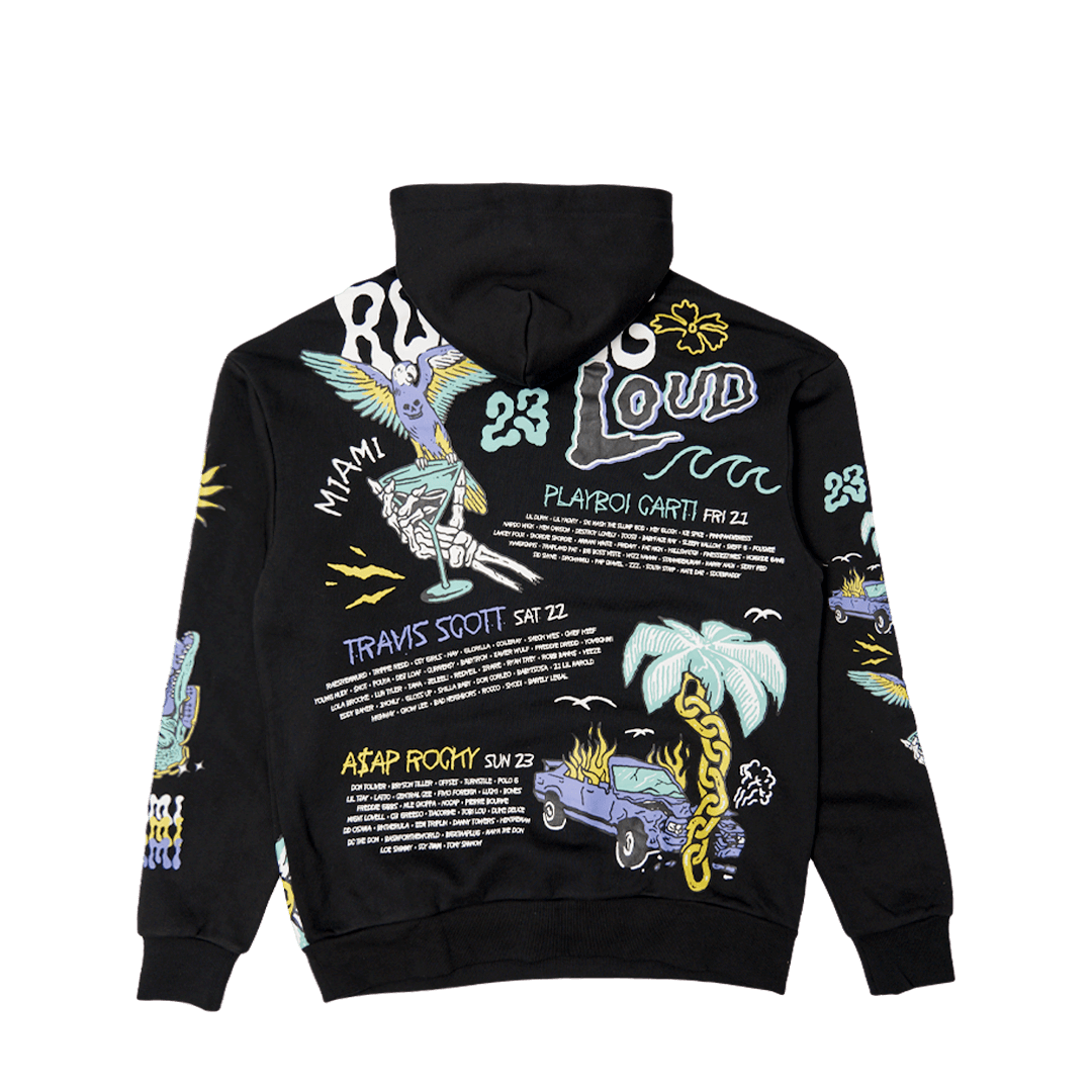RL Miami 23 Sunshine Delight Black Lineup Hoodie